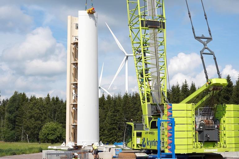 Svenskere opfører verdens højeste vindmølletårn i træ til Vestasmølle