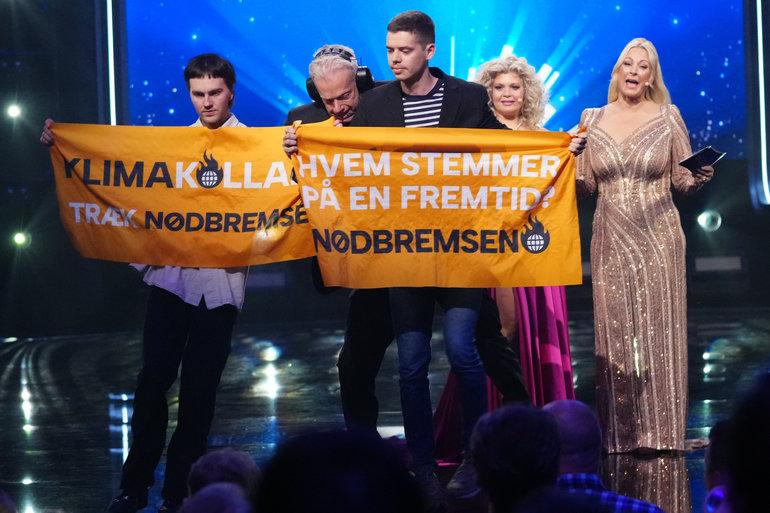 Klimaaktivister afbrød kortvarigt Dansk Melodi Grand Prix