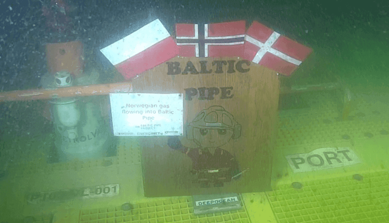 Baltic Pipe-arbejdet i Nordsøen afsluttet