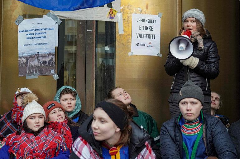 Norsk politi rykker ind mod Thunberg og andre aktivister