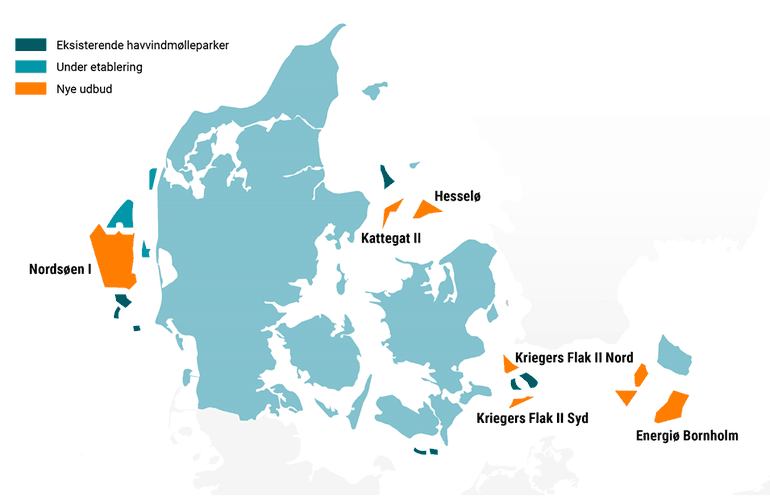 Energistyrelsen inviterer til dialog om seks GW havvind og Energiø Bornholm